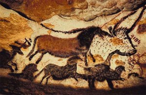 Paleolithic cave painting in Lascaux, France - c. 43,000 B.C.
